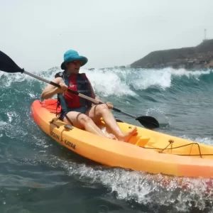 a man on a kayak