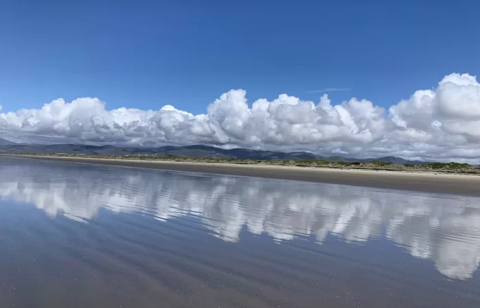 clouds and the beach