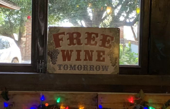 free wine sign