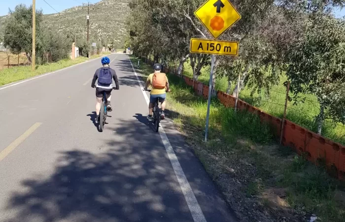 two cyclists