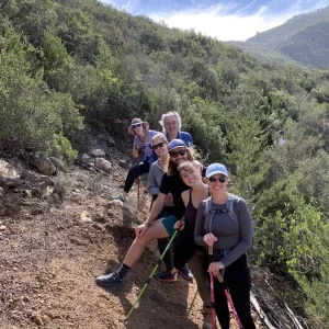 hikers smiling