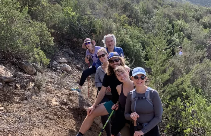 hikers smiling