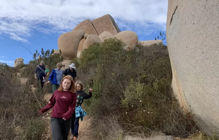 kids hiking