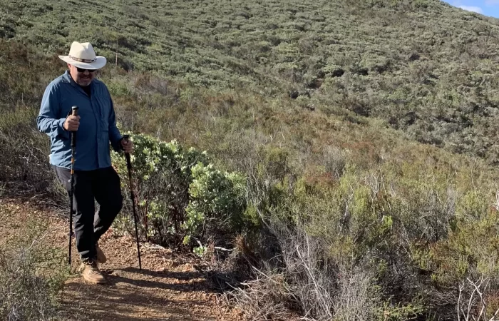 a man walking