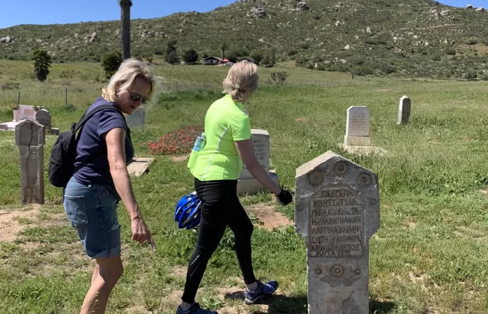 walking at a graveyard