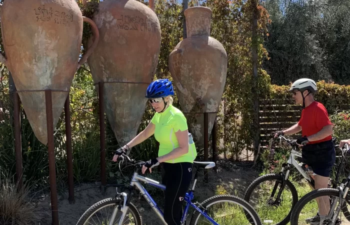 cyclists resting